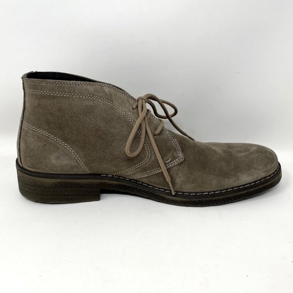 1901 Tan and Gray Chukka Boots Suede Ankle Design - Picture 2 of 12